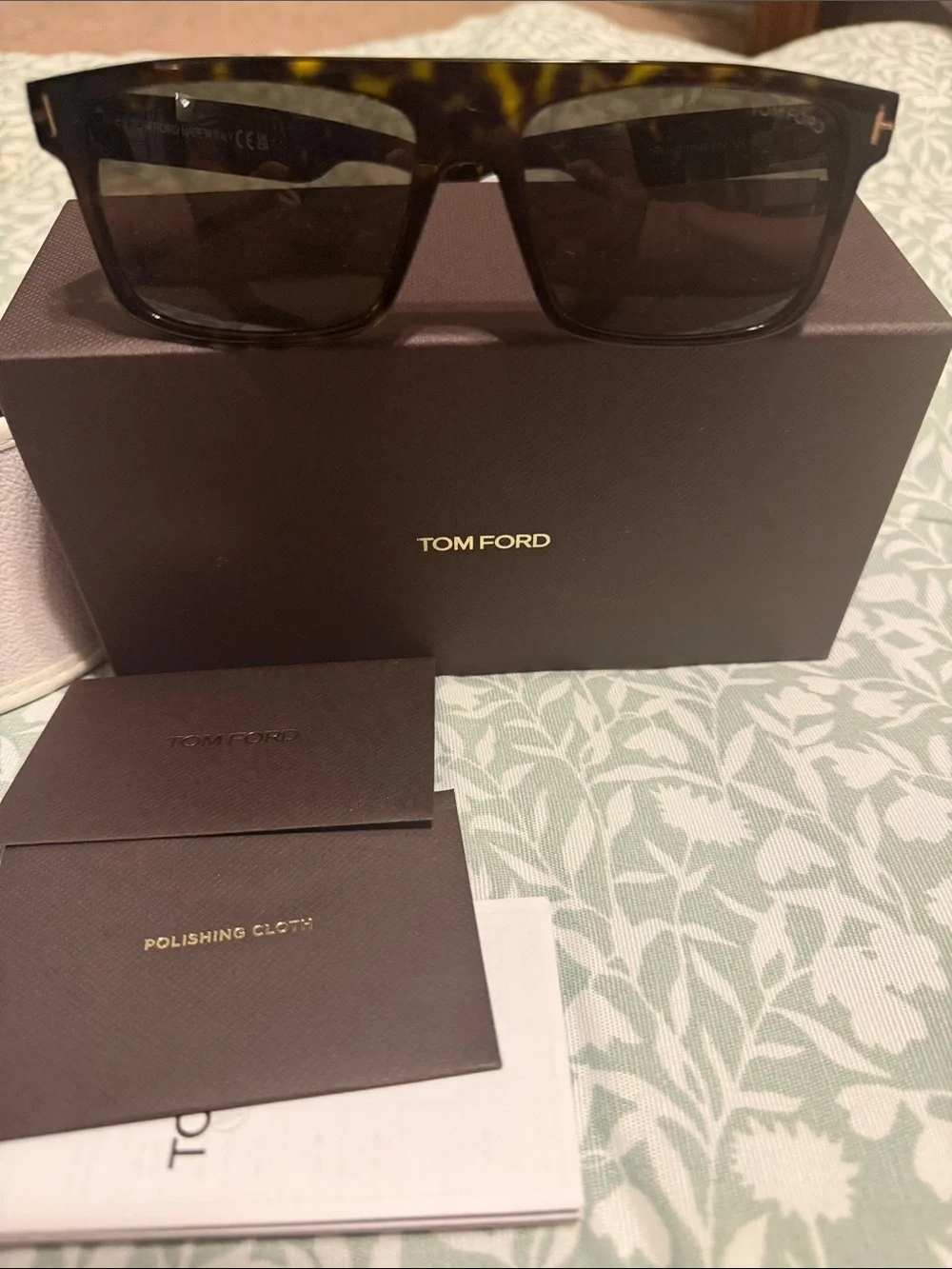 Tom Ford Tortoiseshell Sunglasses with Dark Lenses